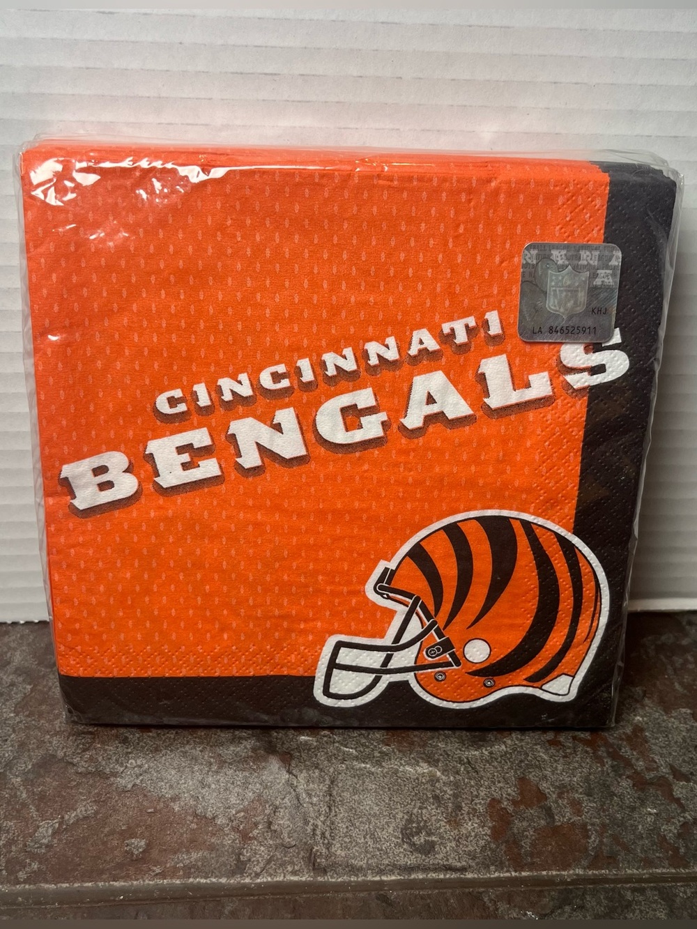 (2 packs)Amscan NFL Cincinnati Bengals paper luncheon napkins 36 ct - 2 ply